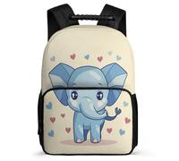 TPISLI Kawaii Elephant Motif School Backpack Year 3-6 for Boys Girls Primary Age 6-11 Animal School Bag Kids and Teens, Lightweight Sturdy Handle Daily Essentials