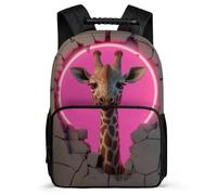 TPISLI Kawaii Giraffe School Backpack 8-12 Years for Boys, Animal Daypack for Students, Lightweight Bag, 1680D Fabric, Primary Classes, Daily Essentials