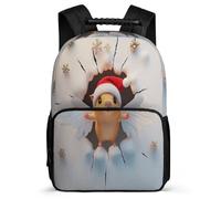 TPISLI Kawaii Guinea Pig Backpack for Children Primary Age 6-11 Dutch Pig Rucksack for Kids and Teens School Years 1-4, Lightweight Sturdy Handle Back to School Gift