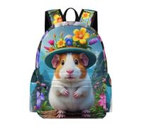 TPISLI Kawaii Guinea Pig Daypack Kids School Years 5-9 Animal Backpack Girls Ages 9-13 Durable Cool 14 Inch Laptop Rucksack Secondary School Hiking Travel Use