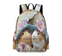 TPISLI Kawaii Guinea Pig Rucksack Students Ages 12-16 Animal Backpack Girls Ages 9-13 Modern Trendy 13.3 Inch Laptop School Bag Outdoor Day Trips Back to School Gift
