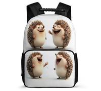 TPISLI Kawaii Hedgehog Rucksack Primary Classes for Kids and Teens 8-12 Years Cute Animal School Bag Boys, Sturdy Handle Soft Felt Details Daily Essentials