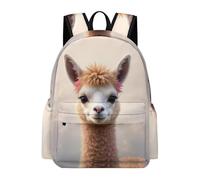 TPISLI Kawaii Llama Daypack Girls Year 8 Animal Alpaca School Backpack Boys Year 7-9 Durable Cool 11.6 Inch Laptop Daypack Secondary School Hiking Travel Daily Carry