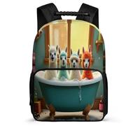 TPISLI Kawaii Llama Pattern Backpack for Kids and Teens Primary School Alpaca Rucksack 6-11 Years Boys Girls, Adjustable Straps Side Pockets Back to School Gift