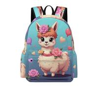 TPISLI Kawaii Llama Pattern Rucksack Students Year 4 Animal Alpaca Daypack Girls Year 6 Trendy Modern Autumn Trip School Bag Primary School Travel Daily Use Everyday Use