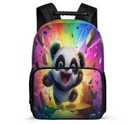 TPISLI Kawaii Panda School Backpack for Kids and Teens Primary Classes Animal Panda Daypack 6-11 Years Girls, 1680D Fabric Soft Felt Details Travel Daily Use