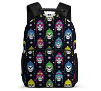 TPISLI Kawaii Skull Motif Rucksack for Boys Girls Age 7-12 Skeleton School Bag for Kids and Teens Primary Classes, Sturdy Handle Soft Felt Details Daily Essentials