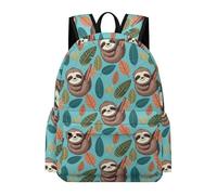 TPISLI Kawaii Sloth School Bag Girls 10 Year Olds Animal Sloth Daypack Teens Year 9 Lightweight Durable 14 Inch Laptop Backpack Primary School Travel Daily Use Travel Use