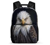 TPISLI Kid School Backpack White Headed Eagle, Children's Bookbag Bird Theme Students Schoolbag Elementary Toddler Rucksack Knapsack for Boys Girls Teen