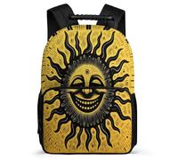 TPISLI Kid School Bag Bohemian Sun Backpack Girl Elementary/Middle School Student Daypack Boy Rucksack Sun God Book Bag Travel Lightweight for Teenage