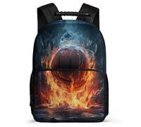 TPISLI Kid School Bag Ice And Fire Basketball Backpack Girl Elementary/Middle School Student Daypack Boy Rucksack Basketball Book Bag Travel Lightweight for Teenage