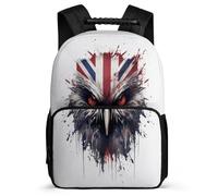 TPISLI Kid School Bag Owl Backpack Girl Elementary/Middle School Student Daypack Boy Rucksack National Flag Theme Book Bag Travel Lightweight for Teenage