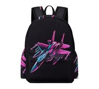 TPISLI Kids Aeroplane Design Bookbag for Boys Girls 7-12 Years 13.3 Inch Laptop Backpack, Modern Durable Fighter Print Bookbag for Weekend Trips Outdoor Gift Large Capacity