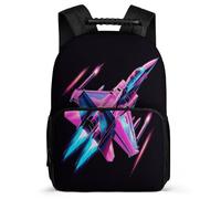 TPISLI Kids and Teens Aeroplane School Backpack Primary Age 6-11 Fighter Motif Backpack for Boys School Years 1-4, 1680D Fabric Soft Felt Details Travel Daily Use