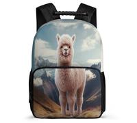 TPISLI Kids and Teens Alpaca Rucksack 8-12 Years Animal Llama School Bag for Students Primary Classes, Sturdy Handle Soft Felt Details Travel Daily Use