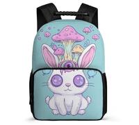 TPISLI Kids and Teens Animal Bunny Motif Rucksack for School Rabbit Pattern Backpack School Years 2-5 Year 3-6, Adjustable Straps Sturdy Handle Travel Daily Use