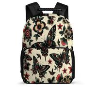 TPISLI Kids and Teens Butterflies Backpack Age 5-10 Butterfly 3D Print Backpack for Kids and Teens Year 3-6, Adjustable Straps Sturdy Handle Outdoor Day Trips