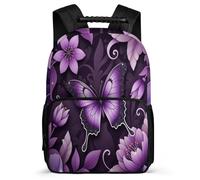 TPISLI Kids and Teens Butterfly Print Daypack School Years 2-5 Butterflies Bookbag for Children Primary School, Adjustable Straps Side Pockets Birthday Gift