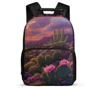 TPISLI Kids and Teens Cactus Motif Rucksack 6-11 Years Plants Theme Bookbag for Kids and Teens Primary Classes, Durable Adjustable Straps Outdoor Day Trips