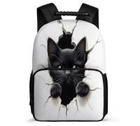 TPISLI Kids and Teens Cat Bookbag Primary Age 6-11 Kitten School Bag for Boys Primary Classes, 1680D Fabric Adjustable Straps Back to School Gift