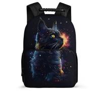 TPISLI Kids and Teens Cat Print School Backpack 7-11 Year Olds Animal Kitten Motif Backpack for Children Primary School, Side Pockets Adjustable Straps Birthday Gift