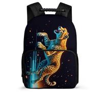 TPISLI Kids and Teens Cheetah Daypack Primary Age 6-11 Animal Leopard School Bag for Kids and Teens Year 2-5, Adjustable Straps Durable School Travel