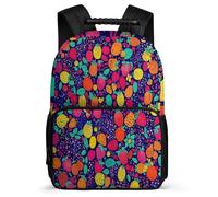 TPISLI Kids and Teens Colourful Fruits Pattern Daypack for School Fruit Rucksack Ages 6-10 Junior School, Adjustable Straps Soft Felt Details Daily Essentials