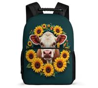 TPISLI Kids and Teens Cow Backpack School Years 2-5 Bull Design Rucksack for Kids and Teens Primary Classes, Soft Felt Details Adjustable Straps Short Trips