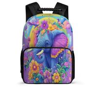 TPISLI Kids and Teens Cute Elephant Motif Backpack 8-12 Years Animal Daypack for Kids and Teens Primary School, Side Pockets Soft Felt Details Daily Essentials
