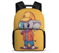 TPISLI Kids and Teens Cute Elephant Rucksack 6-11 Years Animal Elephant Backpack for Kids and Teens Primary School, Adjustable Straps Padded Back Travel Daily Use