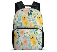 TPISLI Kids and Teens Cute Little Chicks Bookbag Primary Age 6-11 Flowers School Bag for Boys Primary Classes, 1680D Fabric Adjustable Straps Back to School Gift