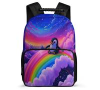 TPISLI Kids and Teens Cute Penguin Design Rucksack for School Animal Motif Daypack Primary Age 6-11 School Years 1-4, Durable Soft Felt Details Outdoor Day Trips