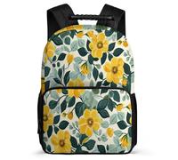 TPISLI Kids and Teens Flowers Design Backpack School Years 2-5 Plant Floral Rucksack for Kids and Teens Primary Classes, Soft Felt Details Adjustable Straps Short Trips