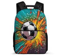 TPISLI Kids and Teens Football Bookbag Primary Age 6-11 Soccer School Bag for Boys Primary Classes, 1680D Fabric Adjustable Straps Back to School Gift