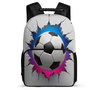 TPISLI Kids and Teens Football Design Rucksack Primary Age 6-11 Soccer Backpack for Boys School Years 1-4, Adjustable Straps Soft Felt Details Travel Daily Use