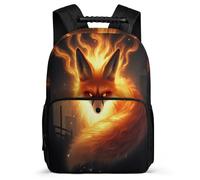 TPISLI Kids and Teens Fox Design Daypack School Years 2-5 Animal Pattern Bookbag for Children Primary School, Adjustable Straps Side Pockets Birthday Gift