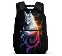 TPISLI Kids and Teens Fox Motif Backpack School Years 2-5 Animal Print Rucksack for Kids and Teens Primary Classes, Soft Felt Details Adjustable Straps Short Trips