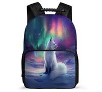 TPISLI Kids and Teens Fox Motif Rucksack Primary Age 6-11 Animal Fox Backpack for Boys School Years 1-4, Adjustable Straps Soft Felt Details Travel Daily Use