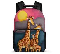 TPISLI Kids and Teens Giraffe Rucksack Age 7-12 Animal Giraffe School Bag for Children Junior School, Soft Felt Details Adjustable Straps Travel Daily Use