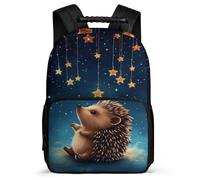 TPISLI Kids and Teens Hedgehog Backpack for School Cute Little Animal Bookbag Primary Age 6-11 School Years 1-4, Sturdy Handle Padded Back Outdoor Day Trips