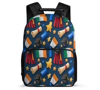 TPISLI Kids and Teens Irish Flag School Bag 7-11 Year Olds Graduation Theme Rucksack for Students Primary School, Adjustable Straps Lightweight Travel Daily Use