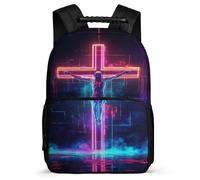 TPISLI Kids and Teens Jesus Design School Backpack for School Jesus Christian Backpack Age 7-12 Primary Classes, Durable Adjustable Straps Outdoor Day Trips