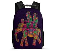 TPISLI Kids and Teens Kawaii Elephant Pattern Rucksack Primary Age 6-11 Animal Daypack for Students Primary Classes, Padded Back 1680D Fabric Back to School Gift