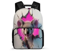 TPISLI Kids and Teens KoalaPrint School Backpack 7-11 Year Olds Animal Motif Backpack for Kids Year 2-5, Adjustable Straps Soft Felt Details School Travel
