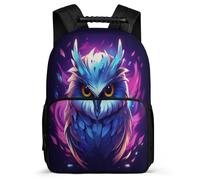 TPISLI Kids and Teens Owl Design Bookbag Year 3-6 Bird Motif Backpack for Kids and Teens Junior School, 1680D Fabric Adjustable Straps Travel Daily Use