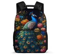 TPISLI Kids and Teens Peacock Backpack School Years 2-5 Animal Peacock Rucksack for Kids and Teens Primary Classes, Soft Felt Details Adjustable Straps Short Trips