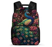 TPISLI Kids and Teens Peacock Rucksack 6-11 Years Animal Bookbag for Kids and Teens Primary Classes, Durable Adjustable Straps Outdoor Day Trips
