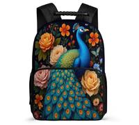 TPISLI Kids and Teens Peacock School Backpack Age 7-12 Animal Peacock Daypack for Children Junior School, Soft Felt Details Durable Outdoor Day Trips