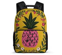 TPISLI Kids and Teens Pineapple School Backpack 6-11 Years Fruit Print Bookbag for Children Primary School, Adjustable Straps Durable Outdoor Day Trips