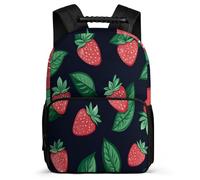 TPISLI Kids and Teens Strawberry Rucksack 6-11 Years Fruit Print Bookbag for Kids and Teens Primary Classes, Durable Adjustable Straps Outdoor Day Trips